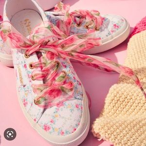 SUPERGA X Loveshackfancy Floral Sneakers Green Leaf